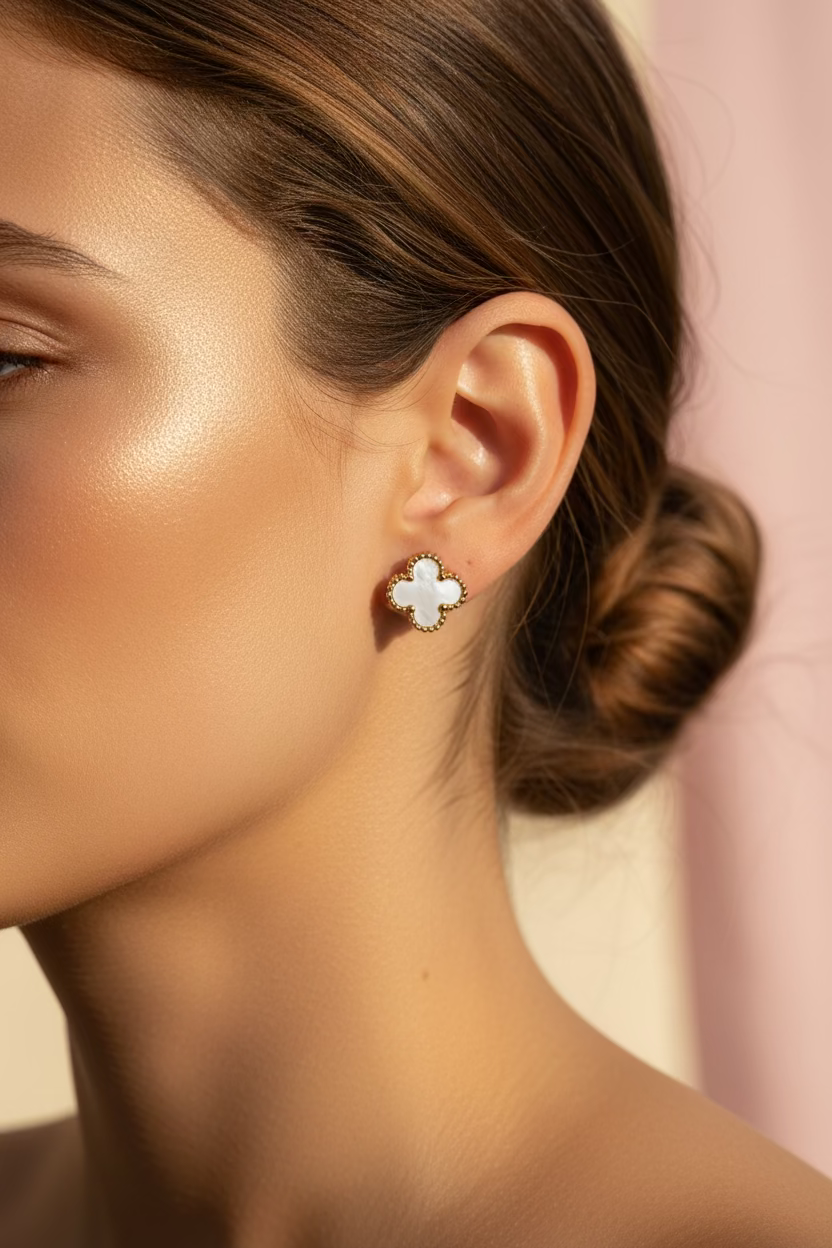 White Clover Earrings
