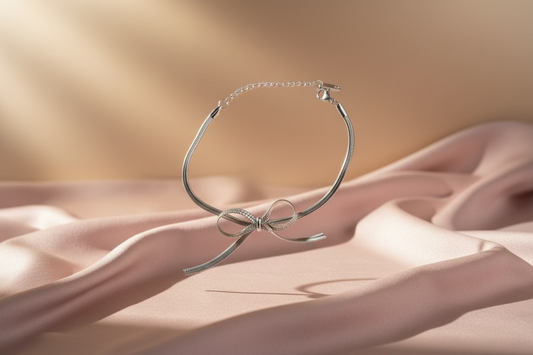 Silver Bow Style Bracelet