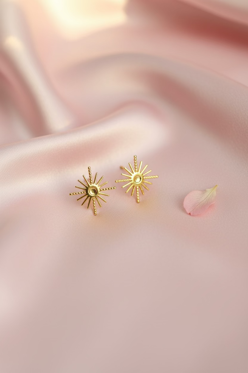 Golden Stud Earrings