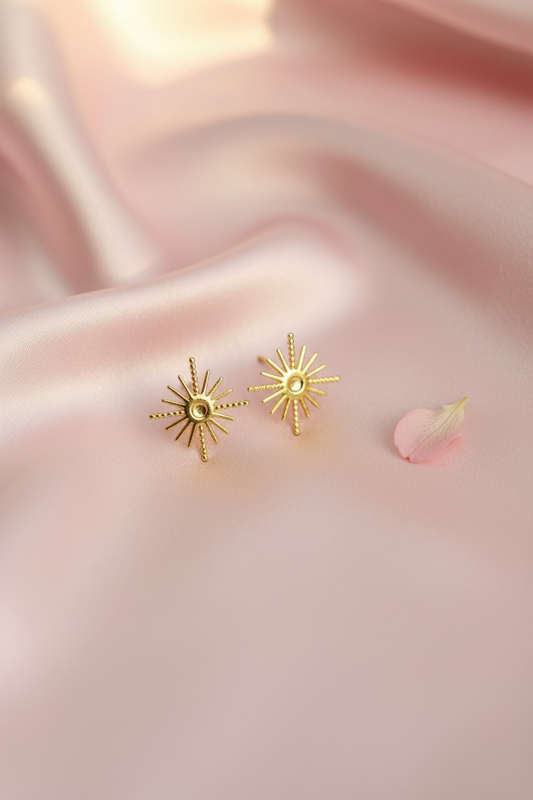 Golden Stud Earrings