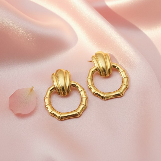 Bamboo Hoop Earrings