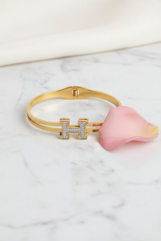 H-Charm Bangle Bracelet