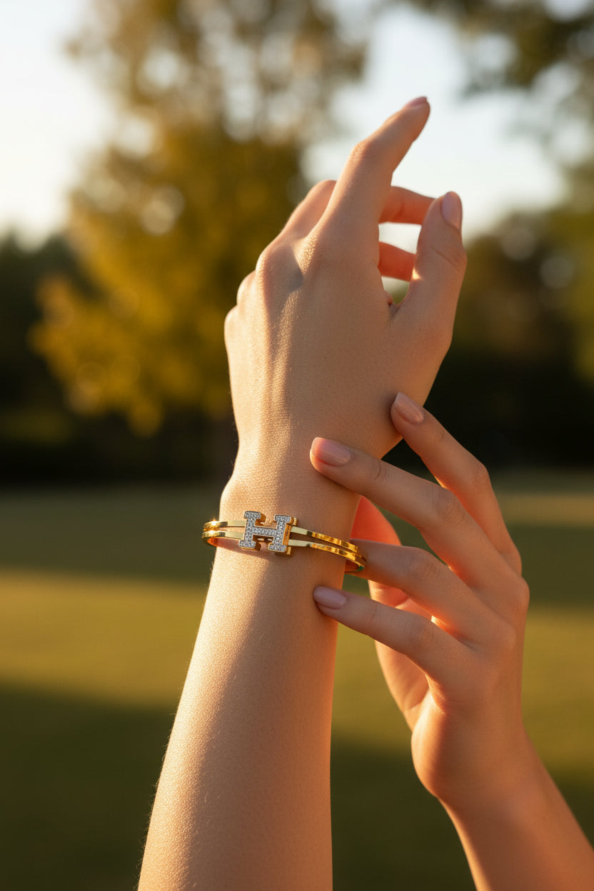 H-Charm Bangle Bracelet