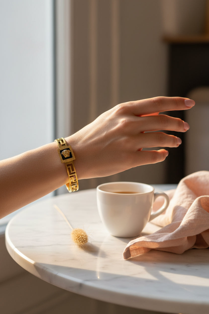 Luxurious Versace Style Bangle Bracelet