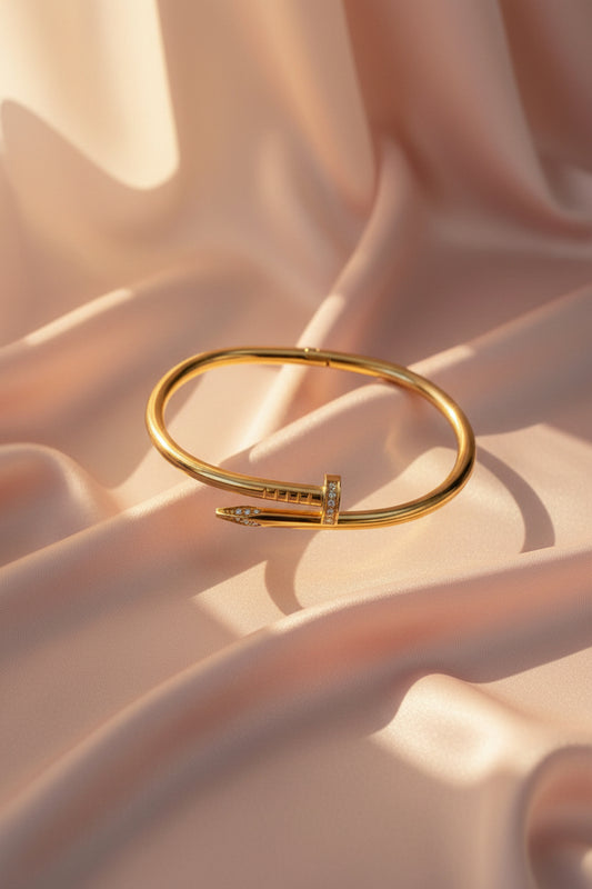 Cartier Style Luxury Nail Bangle Bracelet